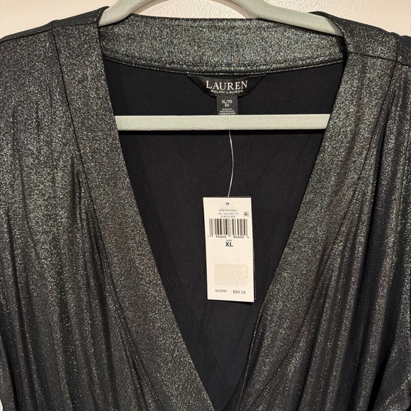 Lauren Ralph Lauren Shimmering Black Blouse - Picture 2 of 3